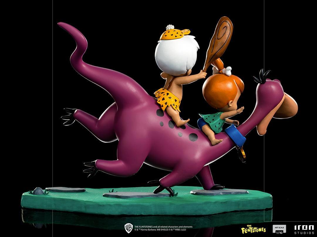 IRO29461 The Flintstones - Dino, Pebbles and Bamm-Bamm 1:10 Scale Statue - Iron Studios - Titan Pop Culture