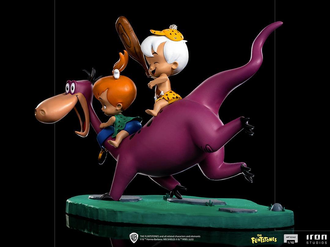 IRO29461 The Flintstones - Dino, Pebbles and Bamm-Bamm 1:10 Scale Statue - Iron Studios - Titan Pop Culture