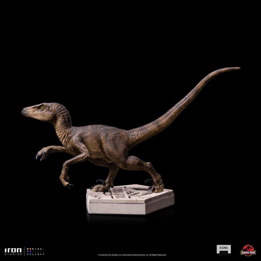 IRO52021 Jurassic Park - Velociraptor B Icons Statue - Iron Studios - Titan Pop Culture
