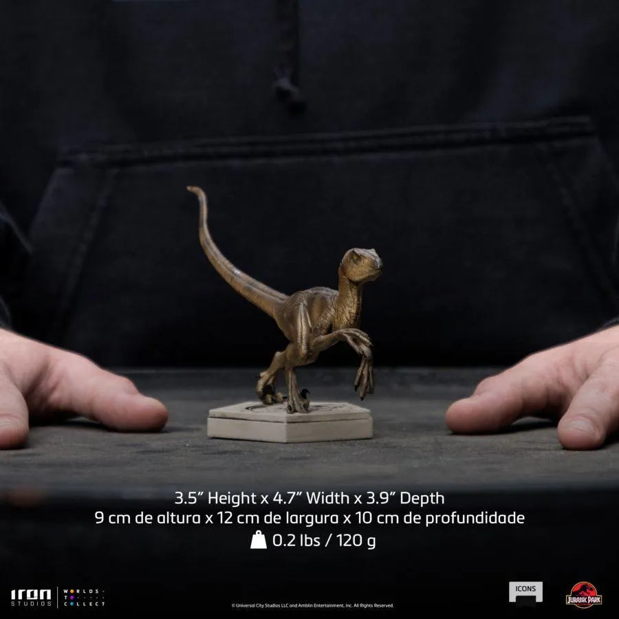 IRO52021 Jurassic Park - Velociraptor B Icons Statue - Iron Studios - Titan Pop Culture