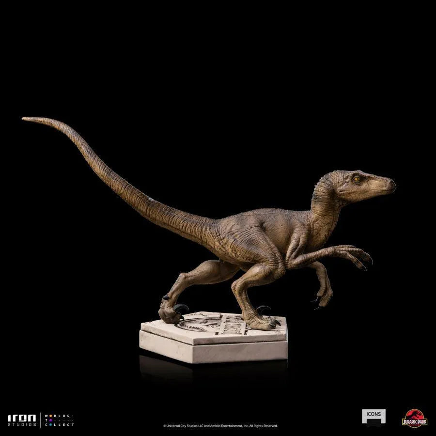 IRO52021 Jurassic Park - Velociraptor B Icons Statue - Iron Studios - Titan Pop Culture