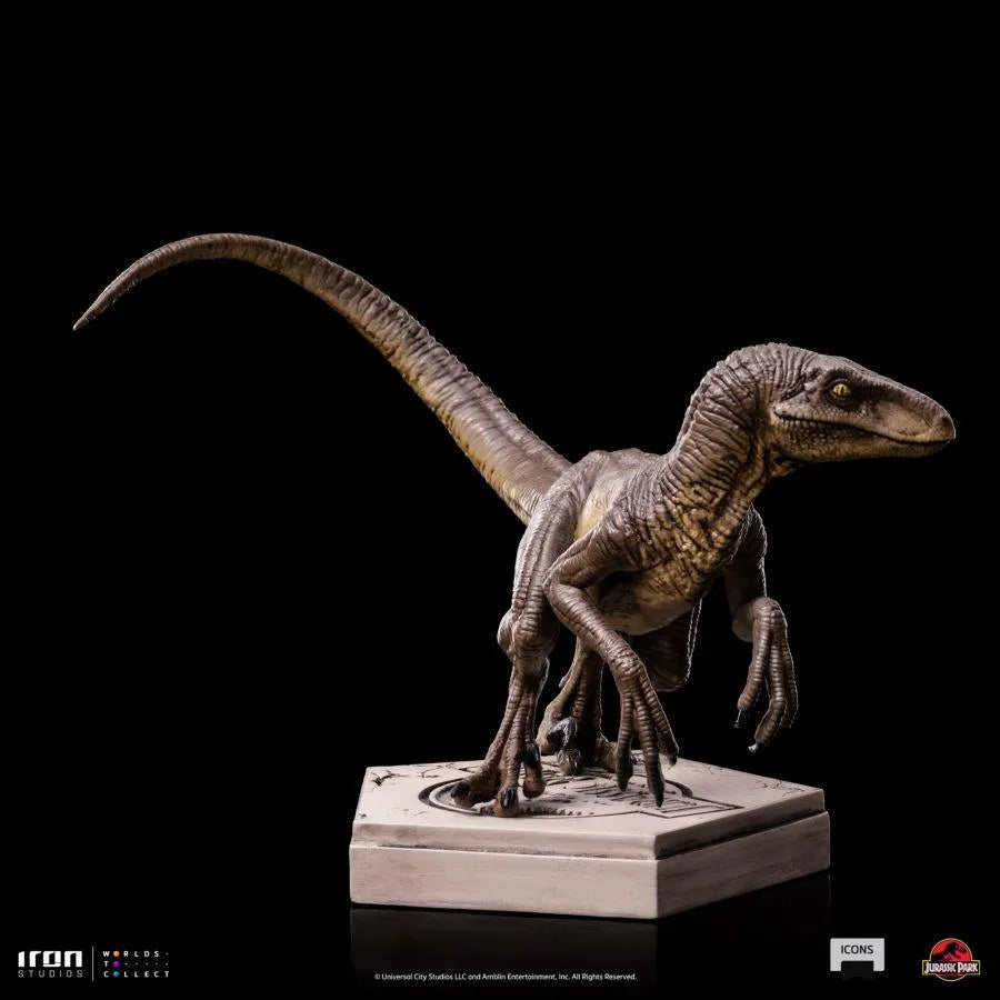 IRO52038 Jurassic Park - Velociraptor C Icons Statue - Iron Studios - Titan Pop Culture