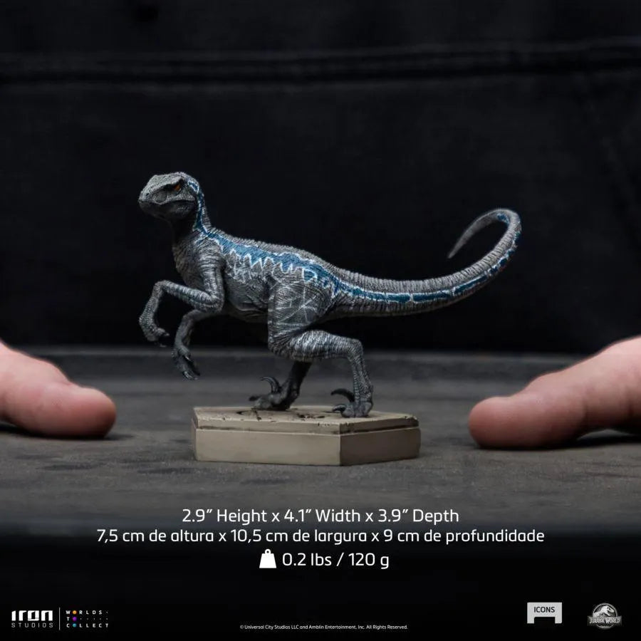 IRO52052 Jurassic World - Velociraptor B Blue Statue - Iron Studios - Titan Pop Culture