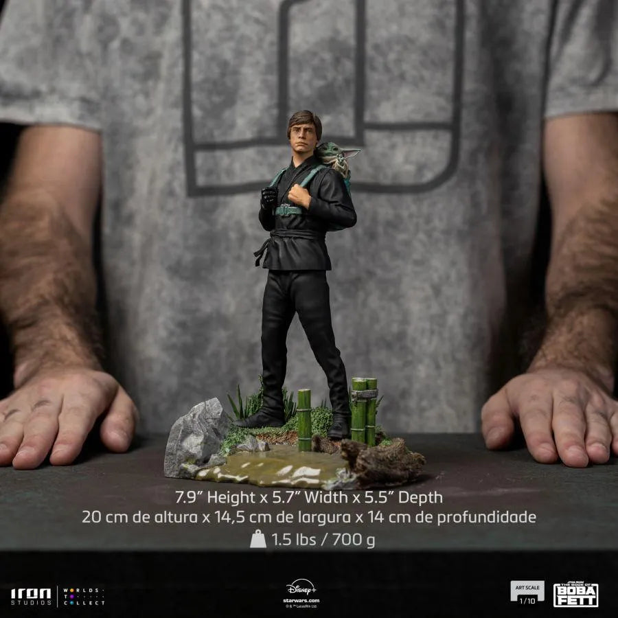 IRO52502 Star Wars: Book of Boba Fett - Luke and Grogu Training 1:10 Scale Statue - Iron Studios - Titan Pop Culture