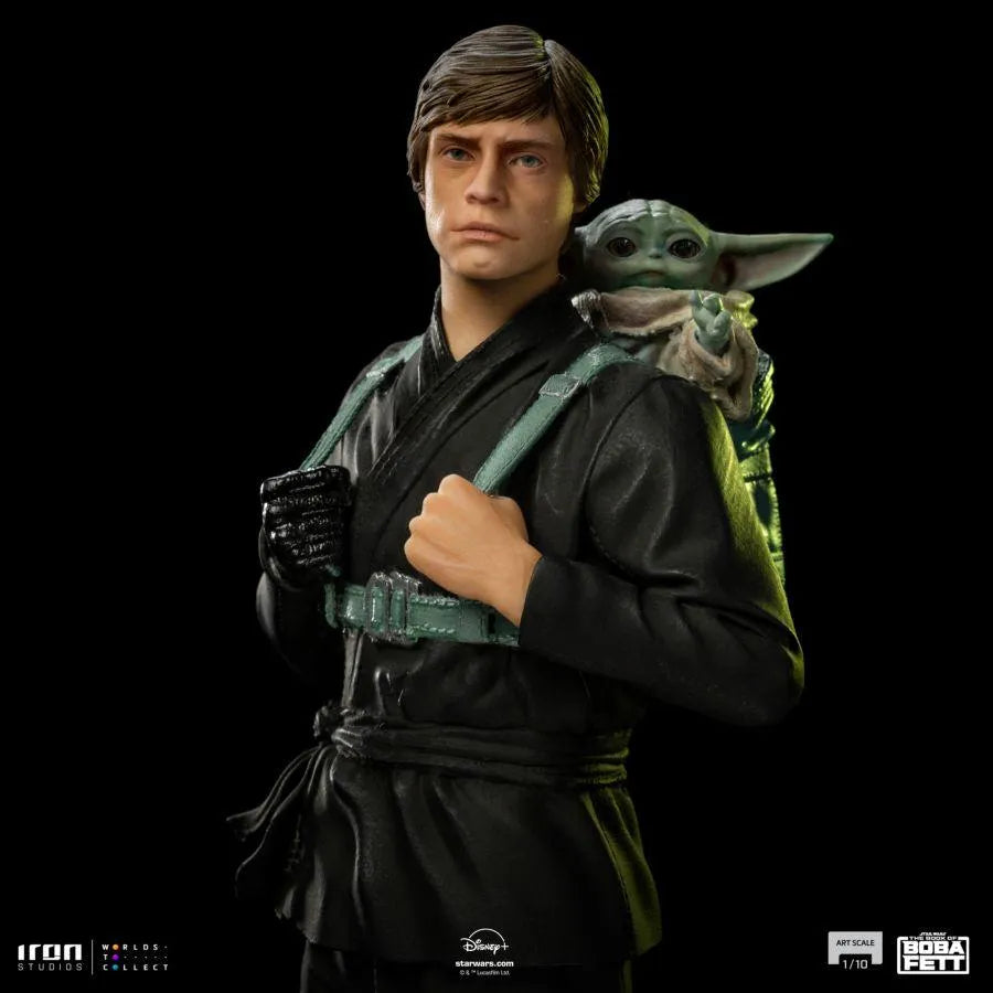 IRO52502 Star Wars: Book of Boba Fett - Luke and Grogu Training 1:10 Scale Statue - Iron Studios - Titan Pop Culture