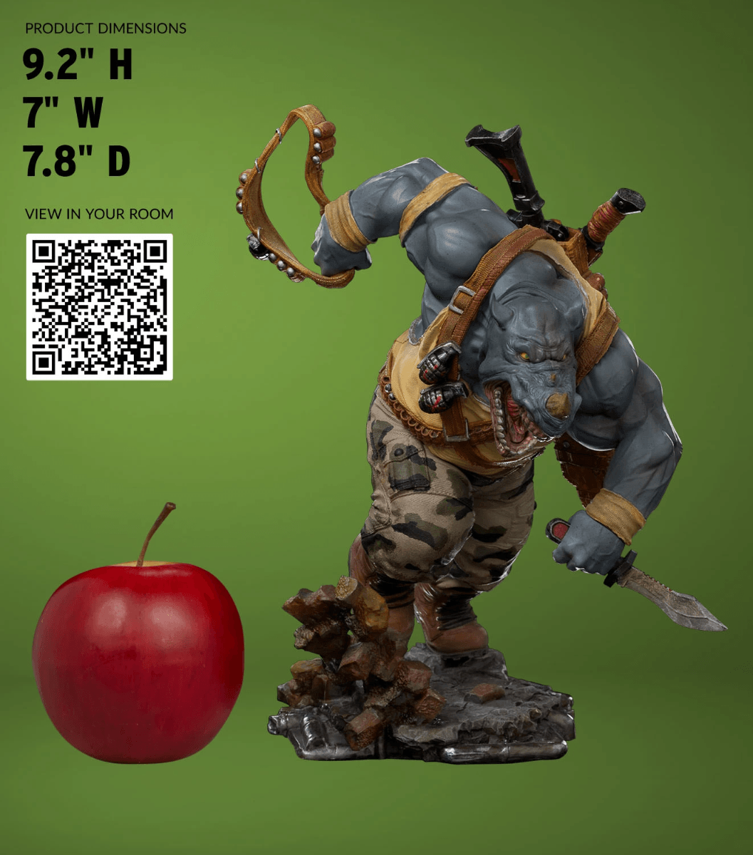 IRO53219 Teenage Mutant Ninja Turtles - Rocksteady 1:10 Scale Statue - Iron Studios - Titan Pop Culture