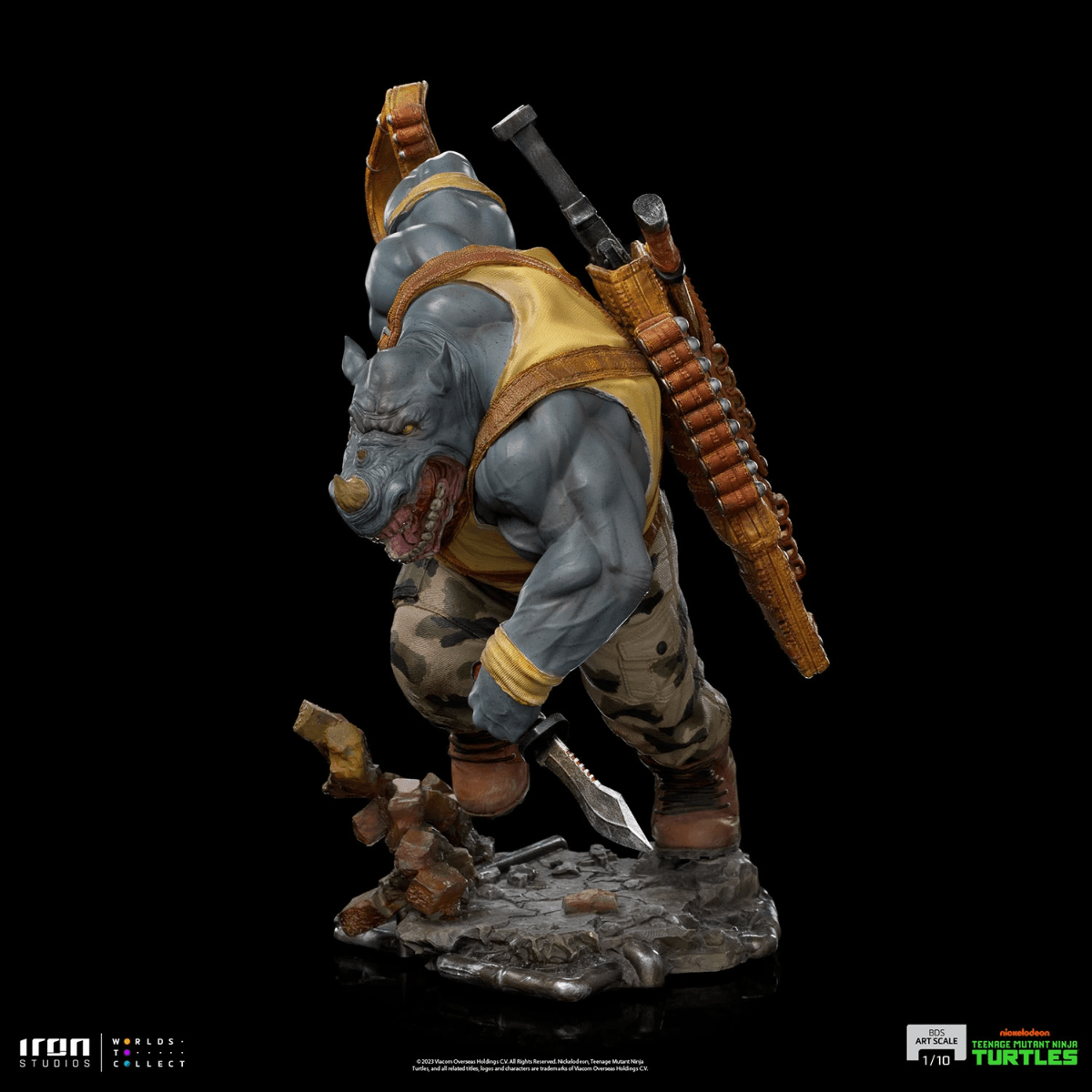 IRO53219 Teenage Mutant Ninja Turtles - Rocksteady 1:10 Scale Statue - Iron Studios - Titan Pop Culture