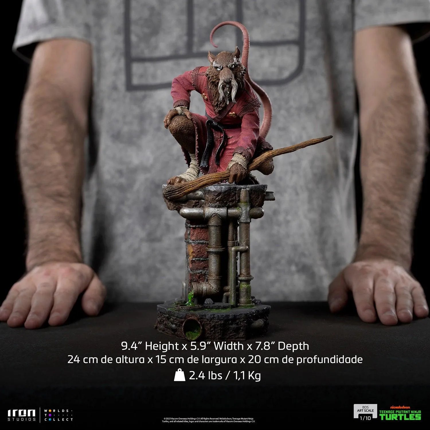 IRO53387 Teenage Mutant Ninja Turtles - Master Splinter 1:10 Scale Statue - Iron Studios - Titan Pop Culture