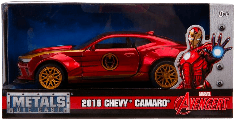JAD30298 Marvel Comics - Iron Man 2016 Chevy Camaro SS 1:32 Hollywood Ride - Jada Toys - Titan Pop Culture
