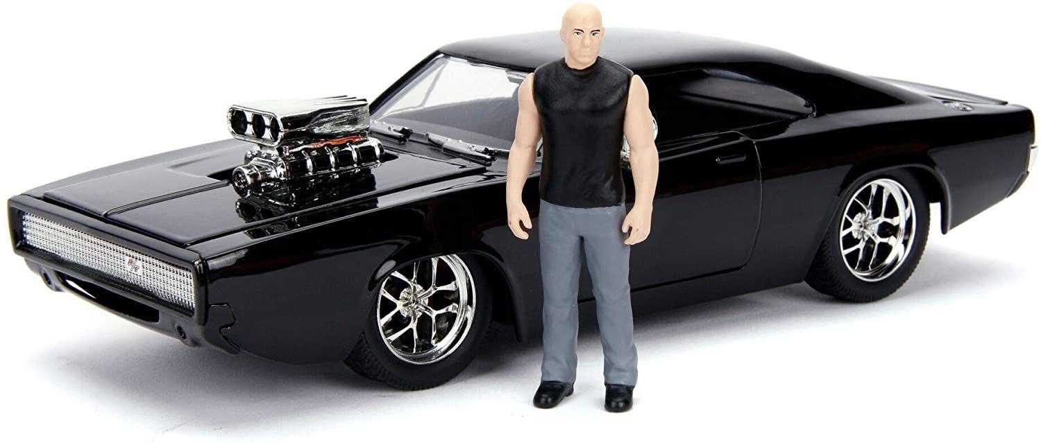 JAD30698 Fast and Furious - Dom's Dodge Charger with Dom 1:24 Scale Diecast Model Kit - Jada Toys - Titan Pop Culture