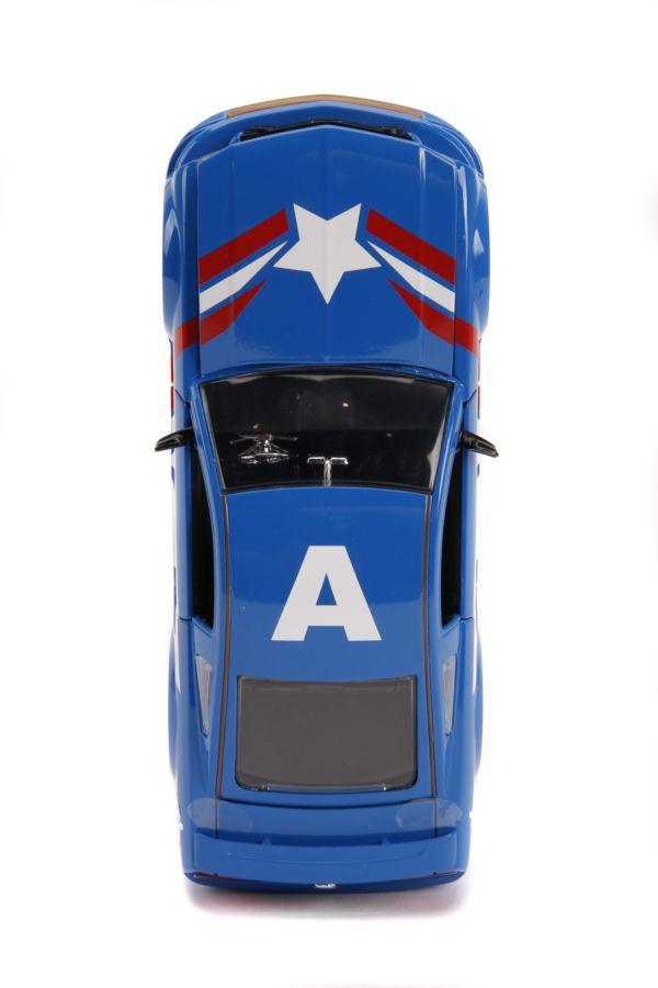 JAD31187 Marvel Comics - Captain America 2006 Ford Mustang GT 1:24 Scale Hollywood Ride - Jada Toys - Titan Pop Culture