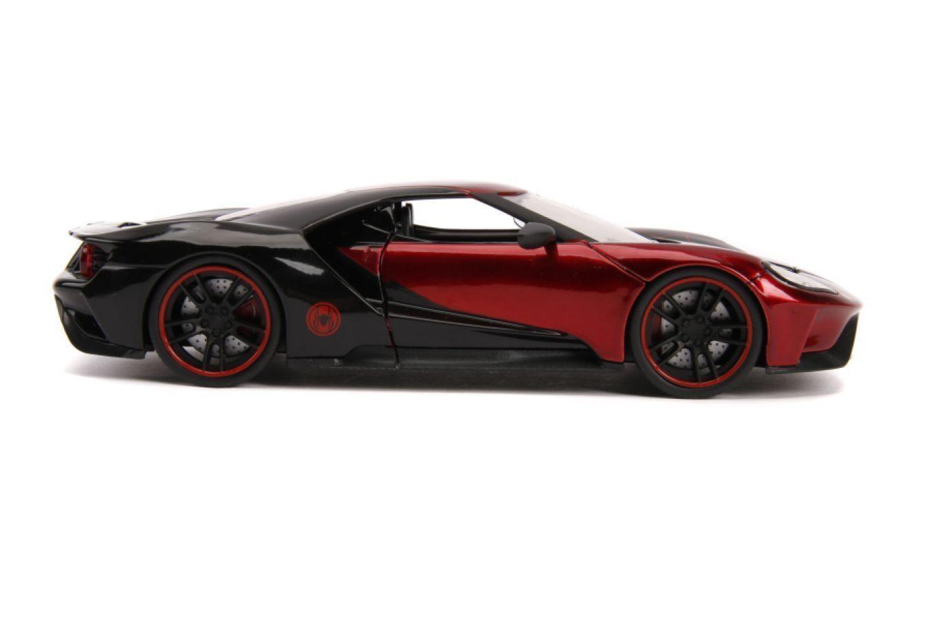 JAD31190 Marvel Comics - Miles Morales 2017 Ford GT 1:24 Scale Hollywood Ride - Jada Toys - Titan Pop Culture