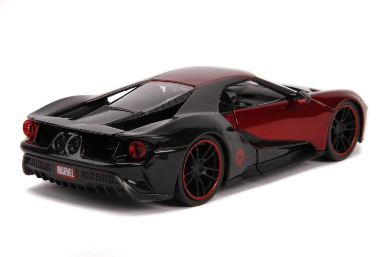 JAD31190 Marvel Comics - Miles Morales 2017 Ford GT 1:24 Scale Hollywood Ride - Jada Toys - Titan Pop Culture