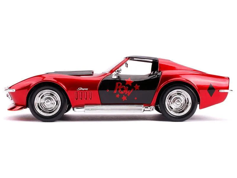 JAD31196 Harley Quinn (comics) - Harley Quinn & 1969 Corvette Stingray 1:24 Scale Hollywood Ride - Jada Toys - Titan Pop Culture