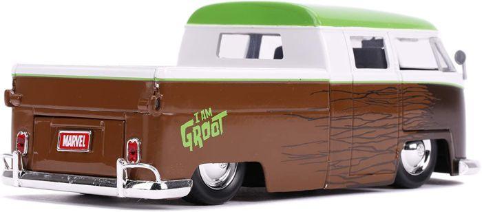 JAD31202 Marvel Comics - 1963 Volkswagon Bus with Groot 1:24 Scale Hollywood Ride - Jada Toys - Titan Pop Culture