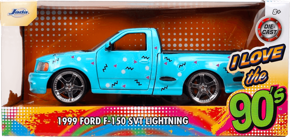 JAD31378 I Love The - 90's 1999 Ford F150 SVT 1:24 Scale - Jada Toys - Titan Pop Culture