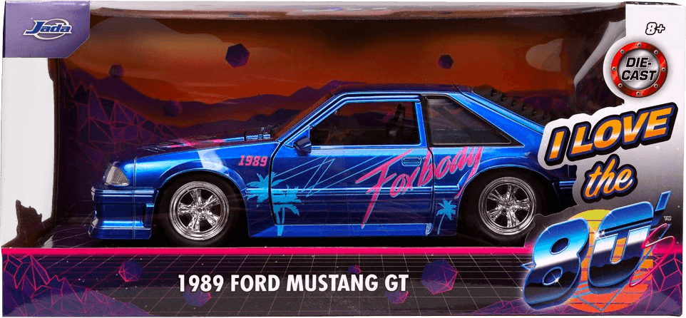 JAD31379 I Love The - 80's 1989 Ford Mustang GT 1:24 Scale - Jada Toys - Titan Pop Culture