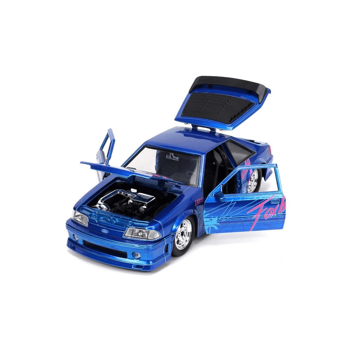 JAD31379 I Love The - 80's 1989 Ford Mustang GT 1:24 Scale - Jada Toys - Titan Pop Culture