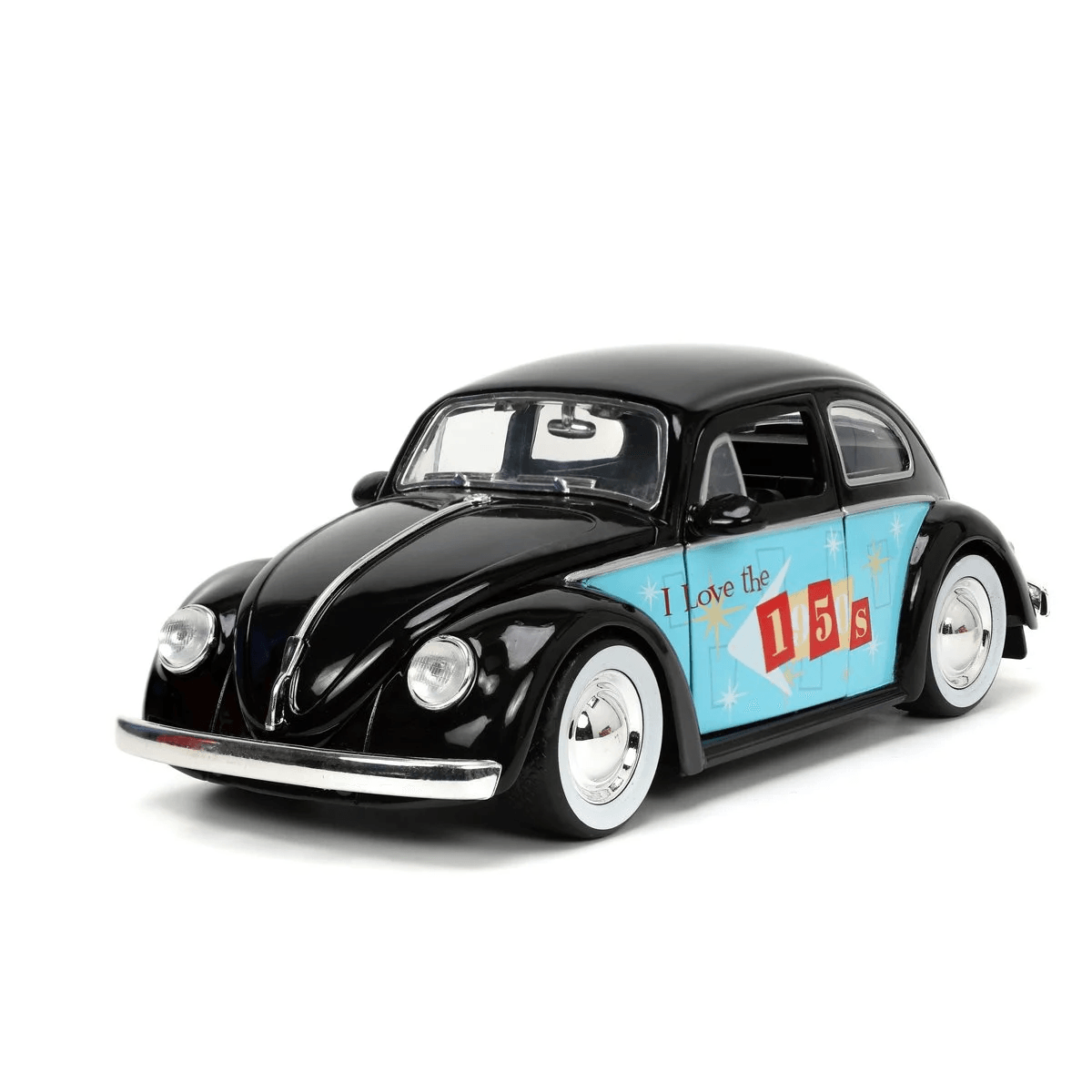 JAD31382 I Love The - 50's 1959 Volkswagon Beetle 1:24 Scale - Jada Toys - Titan Pop Culture