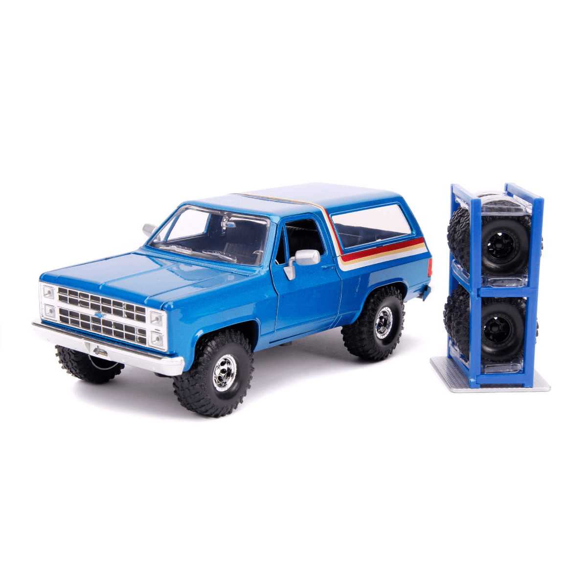 JAD31396 Just Trucks - 1980 Chevy K5 Blazer Blue 1:24 Scale - Jada Toys - Titan Pop Culture