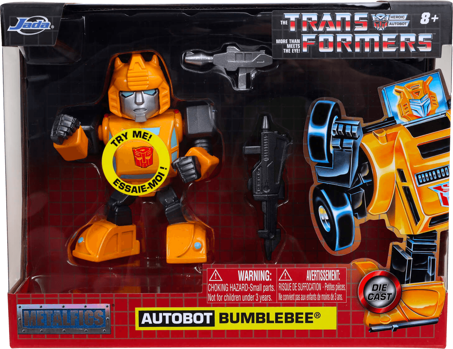 JAD31399 Transformers - Bumblebee Cartoon 4" Metals - Jada Toys - Titan Pop Culture