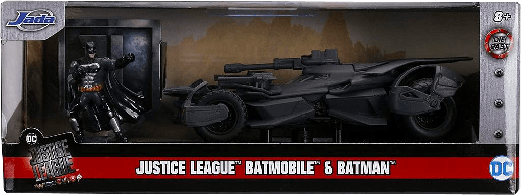 JAD31706 Justice League (2017) - Batmobile with Figure 1:32 Scale Hollywood Ride - Jada Toys - Titan Pop Culture
