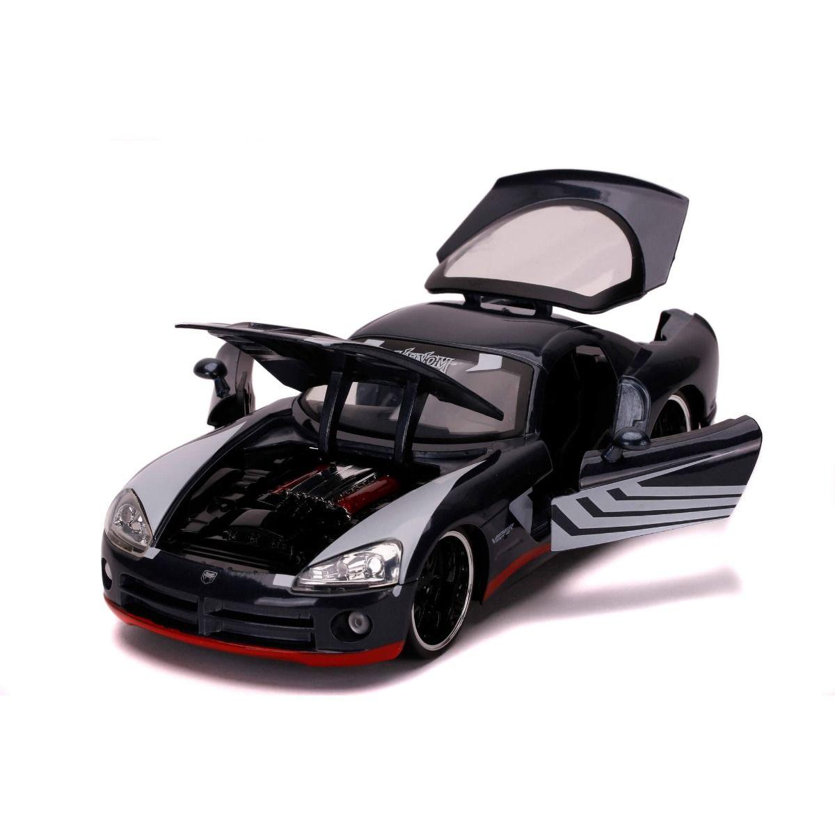 JAD31750 Spider-Man (comics) - '08 Dodge Viper SRT 10 with Venom 1:24 Scale Hollywood Ride - Jada Toys - Titan Pop Culture