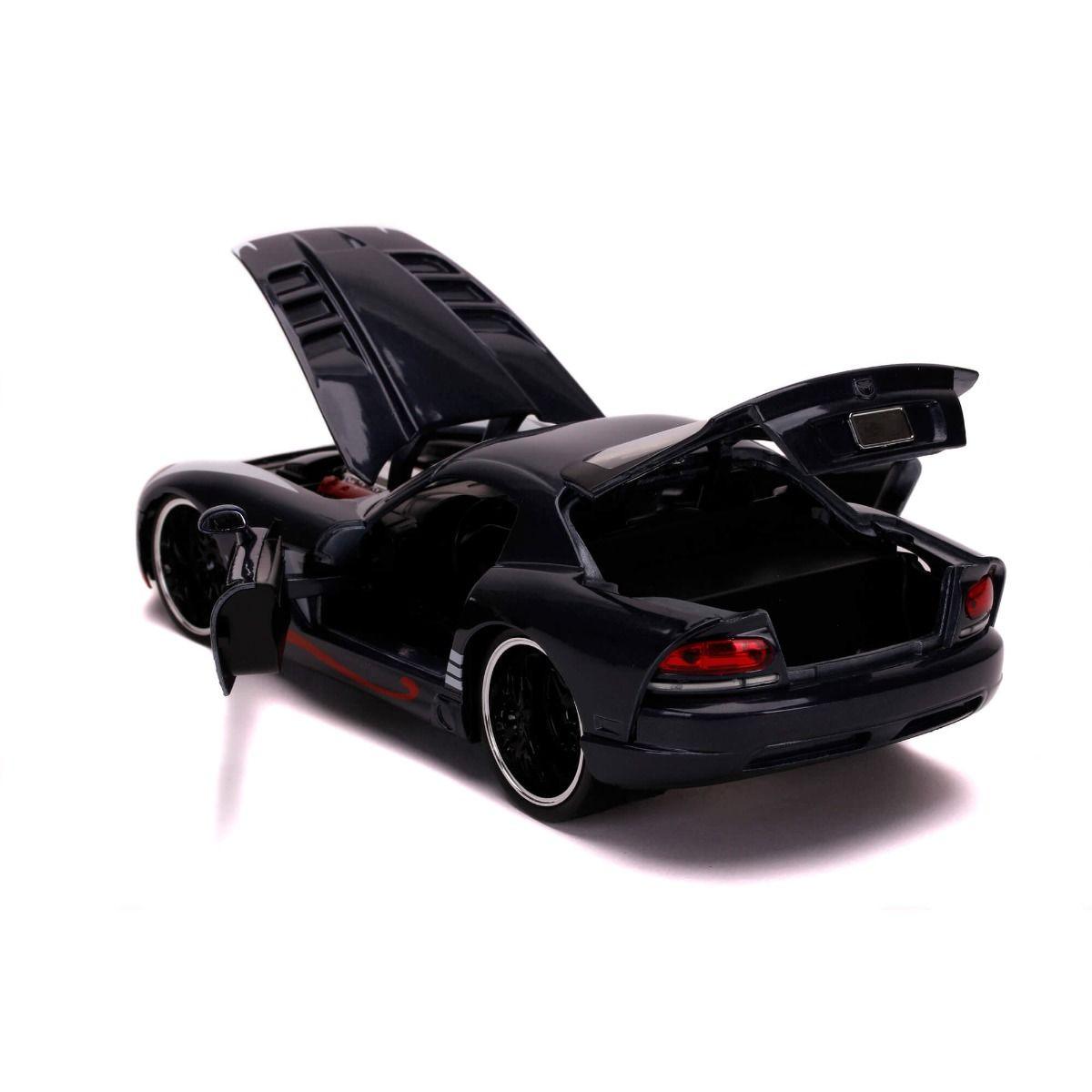 JAD31750 Spider-Man (comics) - '08 Dodge Viper SRT 10 with Venom 1:24 Scale Hollywood Ride - Jada Toys - Titan Pop Culture