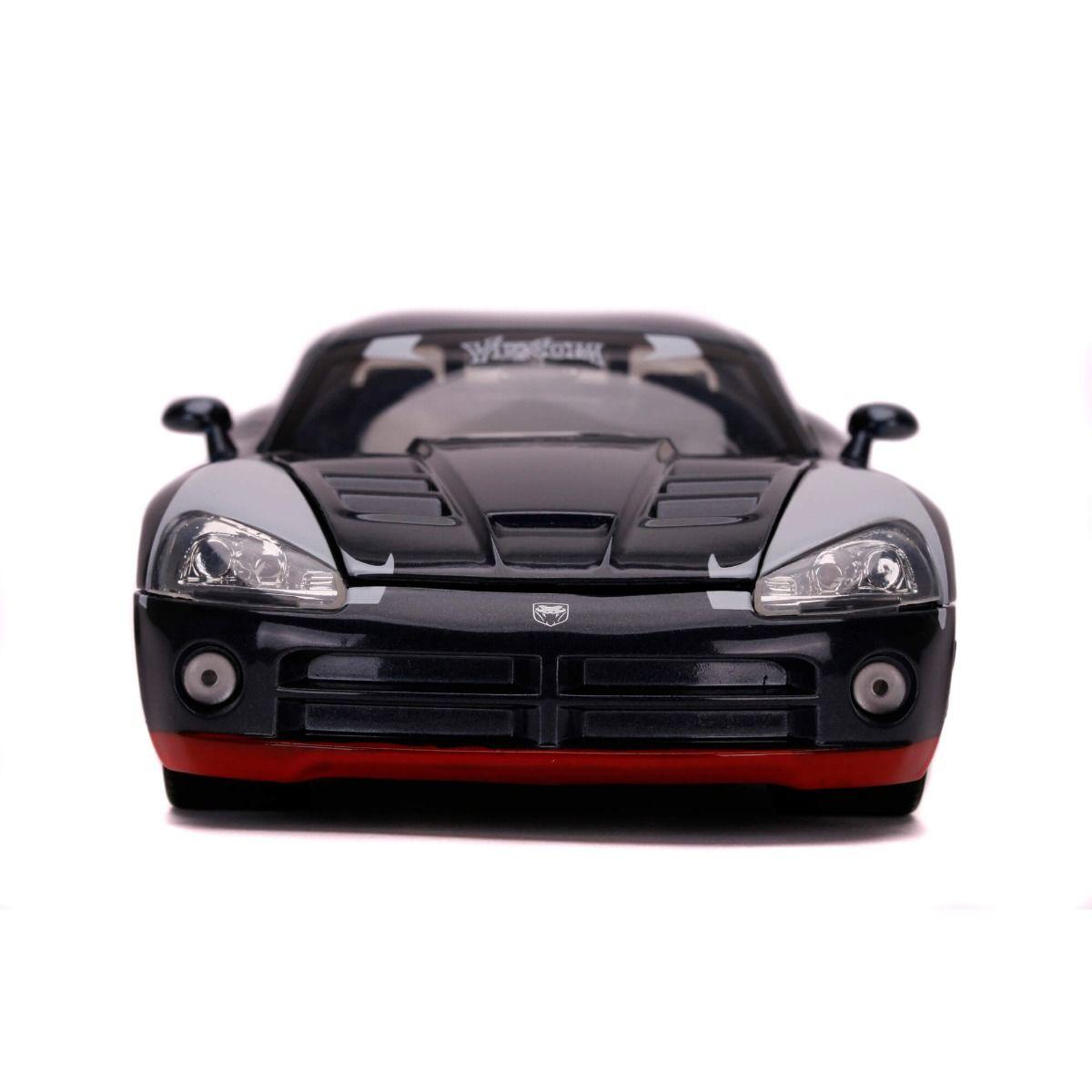 JAD31750 Spider-Man (comics) - '08 Dodge Viper SRT 10 with Venom 1:24 Scale Hollywood Ride - Jada Toys - Titan Pop Culture