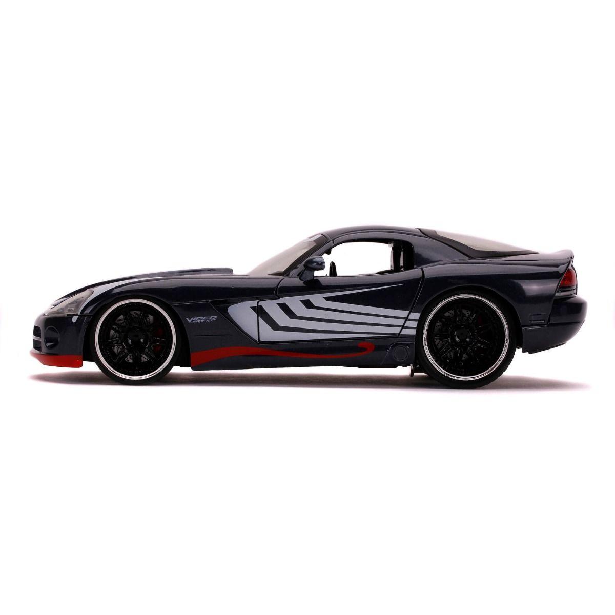 JAD31750 Spider-Man (comics) - '08 Dodge Viper SRT 10 with Venom 1:24 Scale Hollywood Ride - Jada Toys - Titan Pop Culture