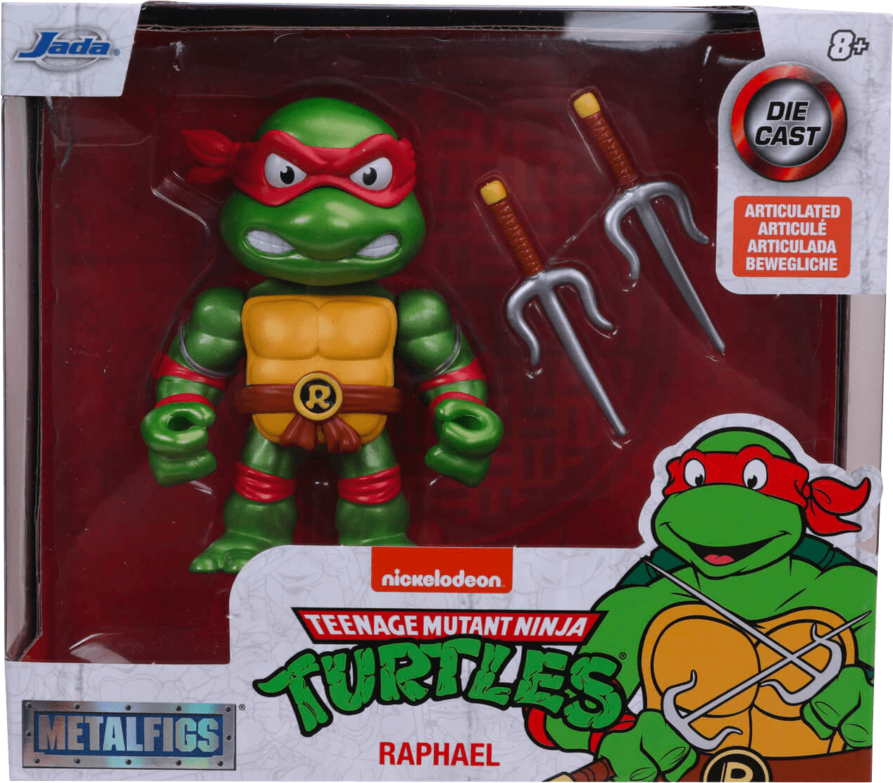 JAD31794 Teenage Mutant Ninja Turtles (TV 1987) - Raphael 4" Metals Figure - Jada Toys - Titan Pop Culture