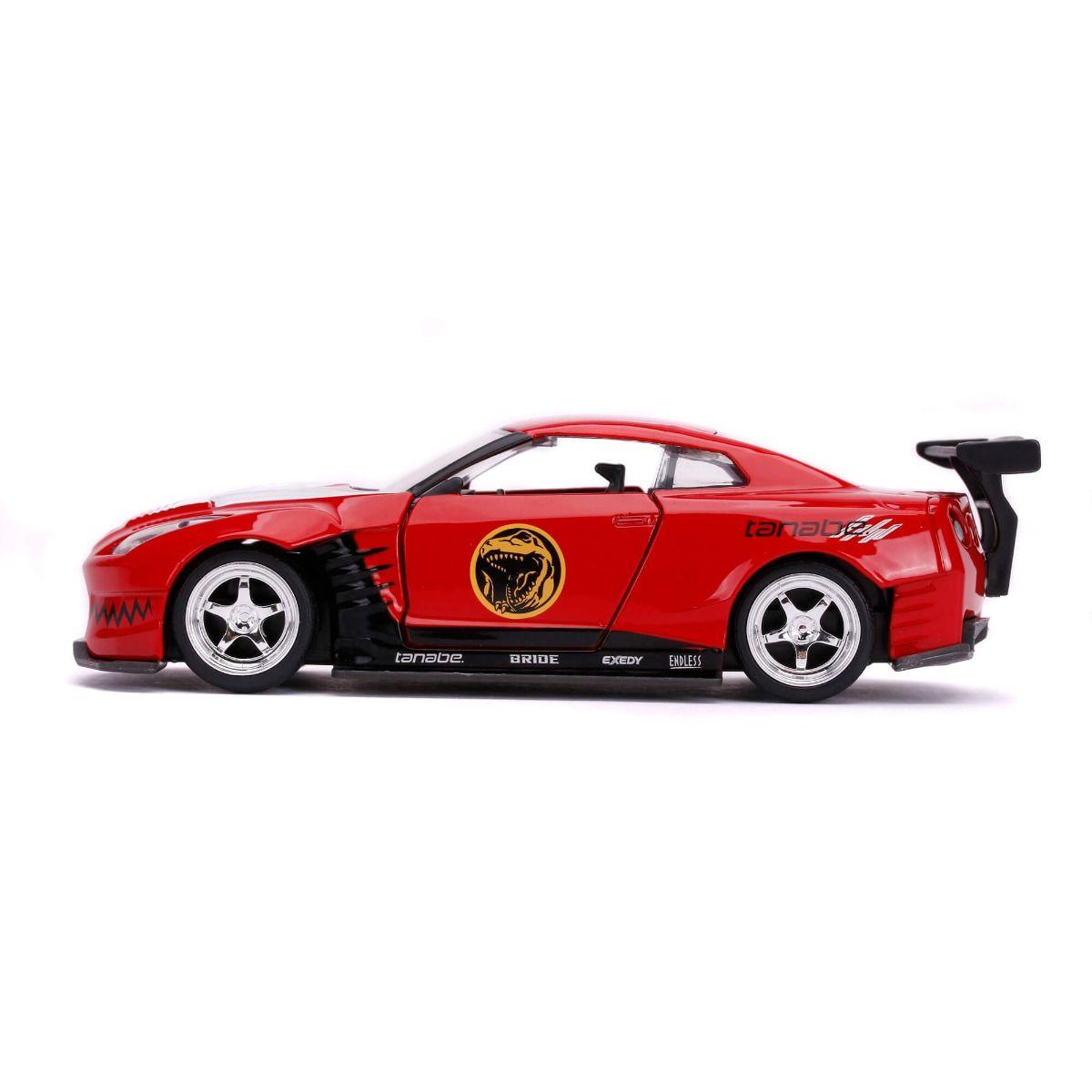 JAD31827 Power Rangers - '09 Nissan GT-R Red 1:32 Scale Hollywood Ride - Jada Toys - Titan Pop Culture