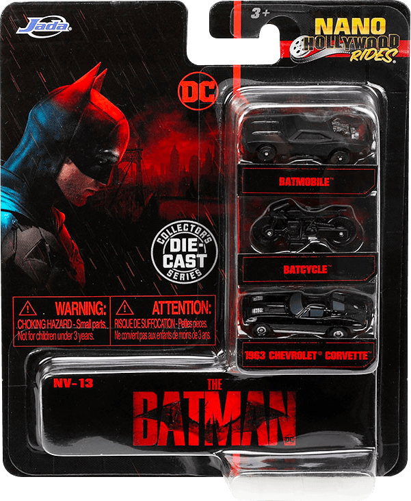JAD32043 The Batman - Nano Hollywood Ride 3-Pack - Jada Toys - Titan Pop Culture