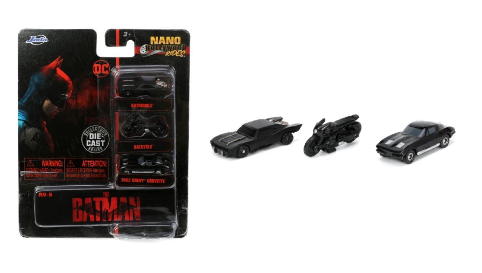 JAD32043 The Batman - Nano Hollywood Ride 3-Pack - Jada Toys - Titan Pop Culture