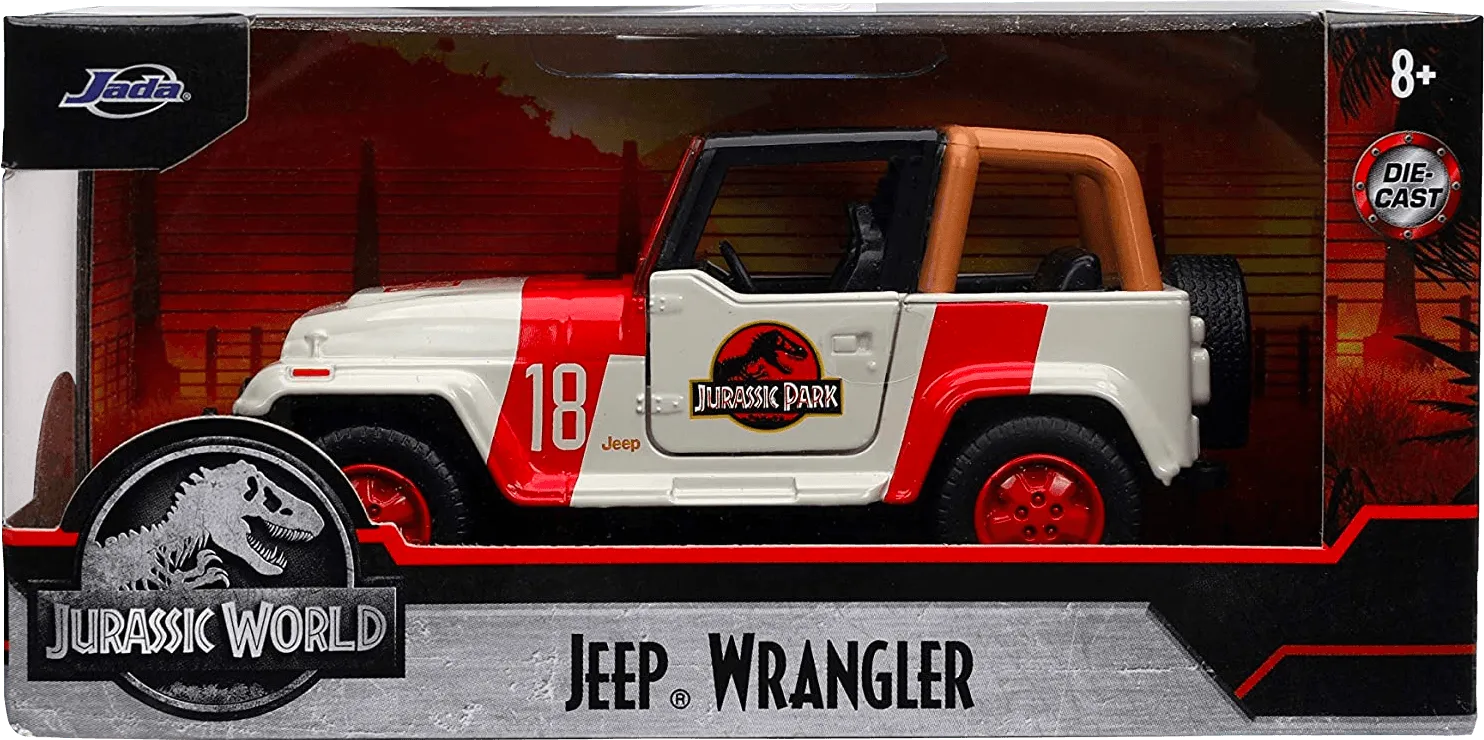 JAD32129 Jurassic World - 1992 Jeep Wrangler 1:32 Scale Hollywood Ride - Jada Toys - Titan Pop Culture