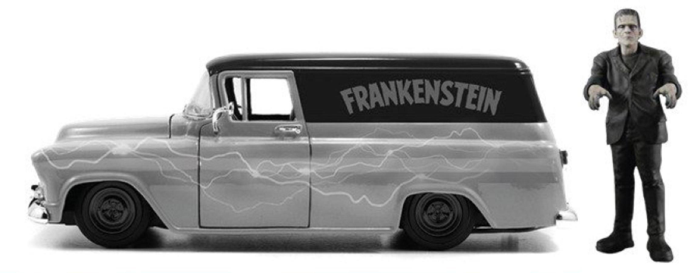 JAD32191 Universal Monsters - Chevy Suburban 1957 with Franksenstein 1:24 Scale Hollywood Ride - Jada Toys - Titan Pop Culture