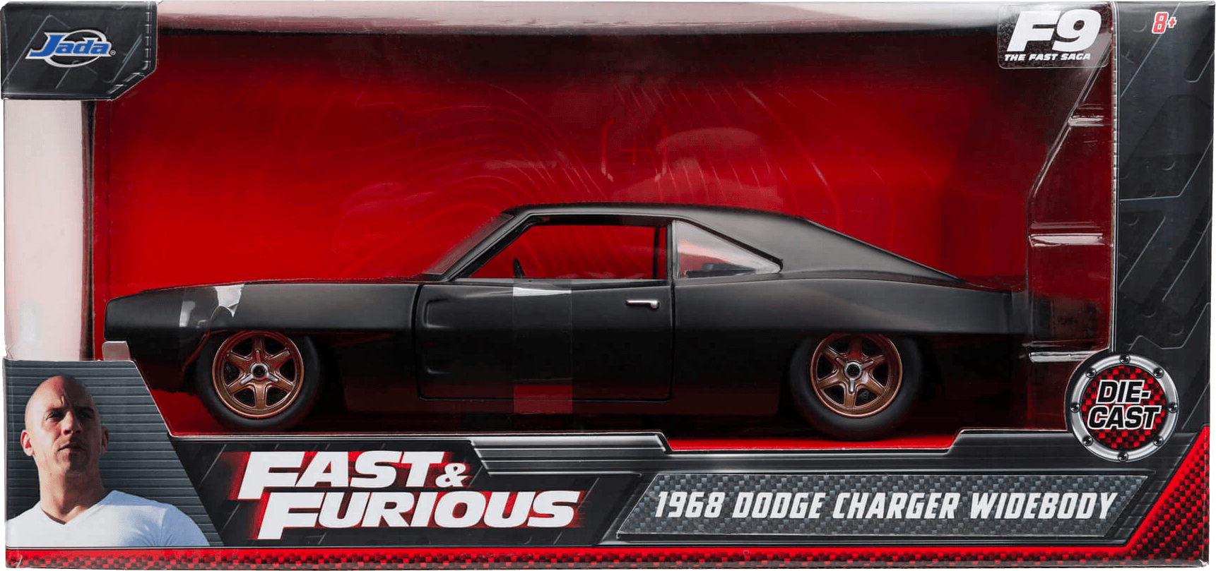 JAD32614 Fast and Furious 9: The Fast Saga - 1968 Dodge Charger 1:24 Scale Hollywood Ride - Jada Toys - Titan Pop Culture