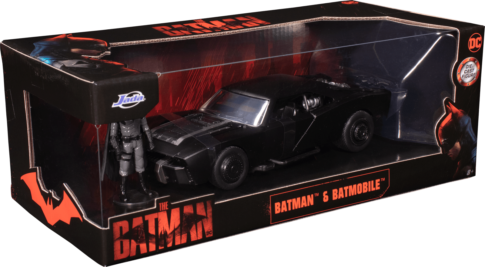 JAD32731 The Batman - Batmobile with Batman 1:24 Scale Hollywood Ride - Jada Toys - Titan Pop Culture