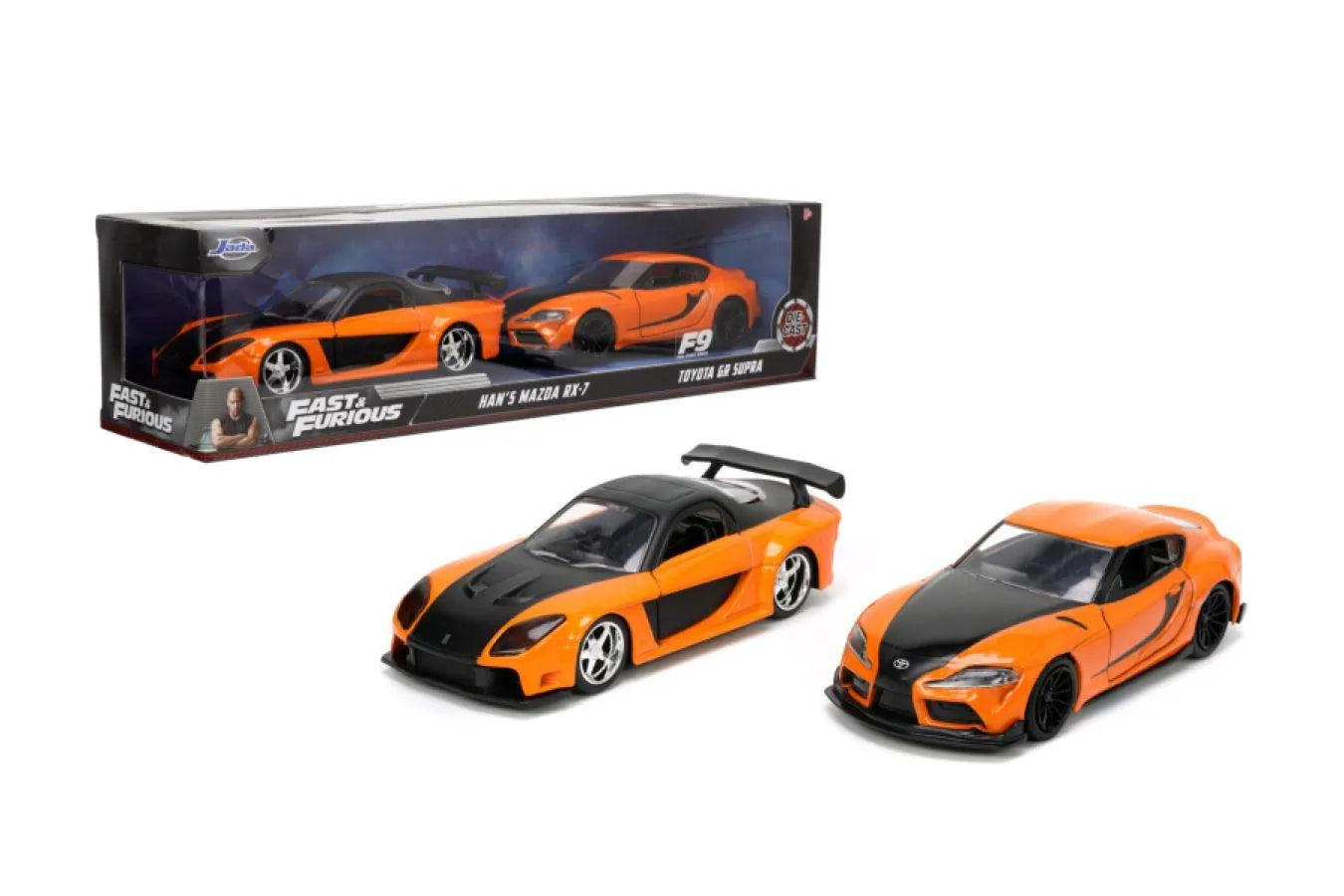 JAD32910 Fast & Furious - Han's Mazda RX-7 & Toyota GR S 1:32 Scale 2-Pack - Jada Toys - Titan Pop Culture