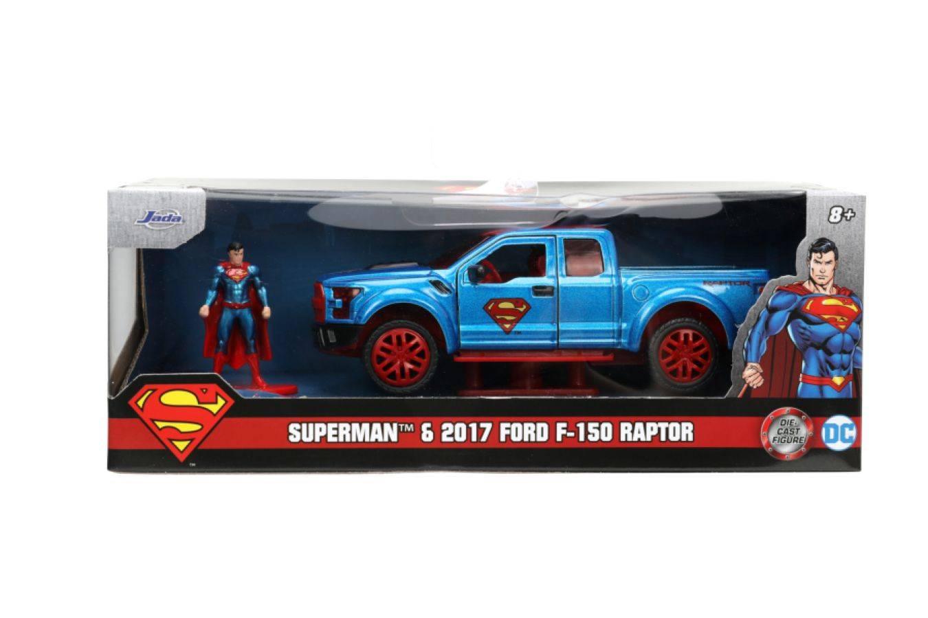 JAD33092 DC - 2017 Ford F-150 Raptor W/Superman 1:32 Scale - Jada Toys - Titan Pop Culture