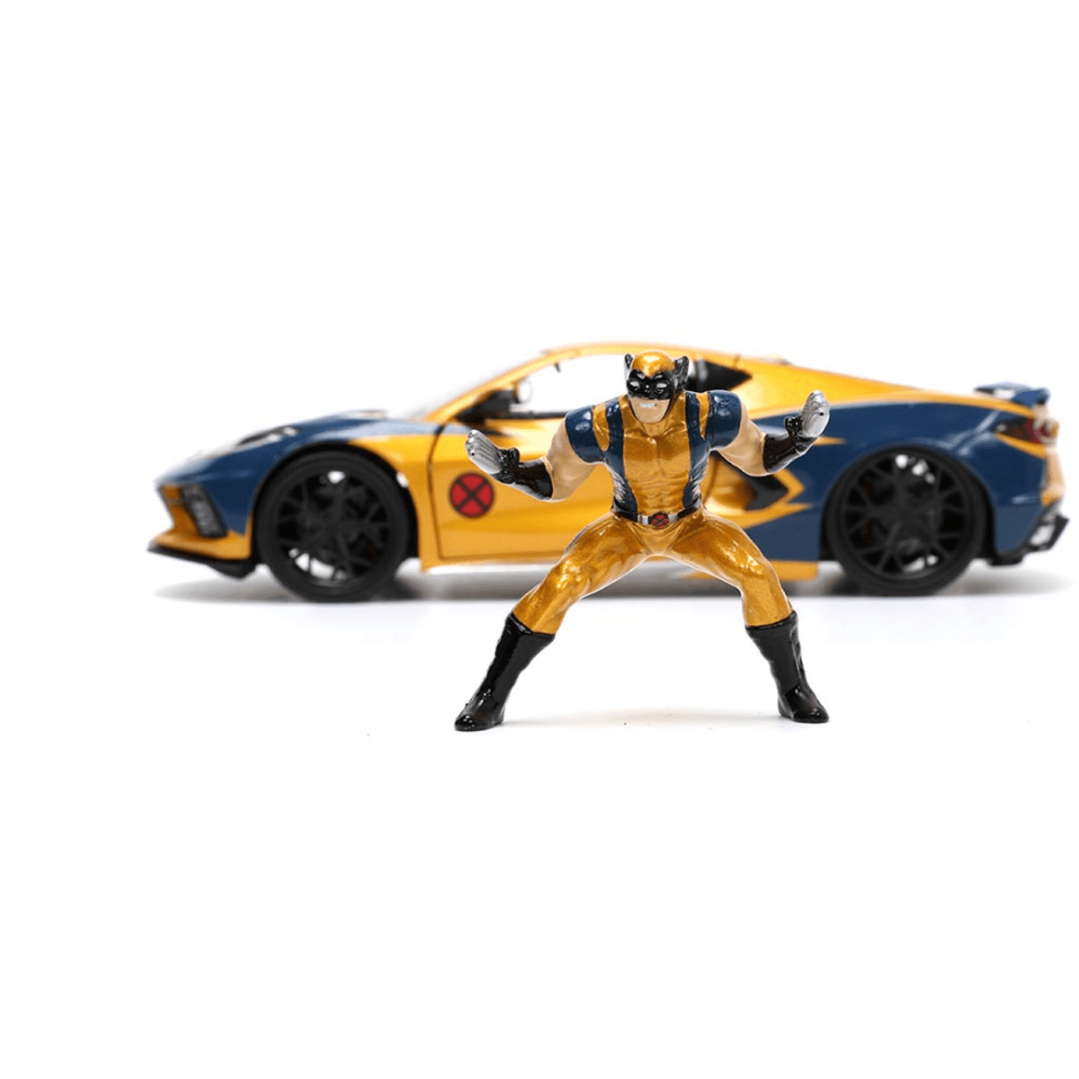 JAD33354 Marvel Comics - Wolverine & 2020 Chevy Corvette 1:24 Scale - Jada Toys - Titan Pop Culture