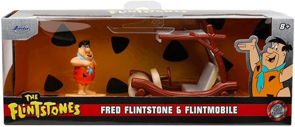 JAD33382 The Flintstones - Flintmobile with Fred Flintstone 1:32 Scale Hollywood Ride - Jada Toys - Titan Pop Culture