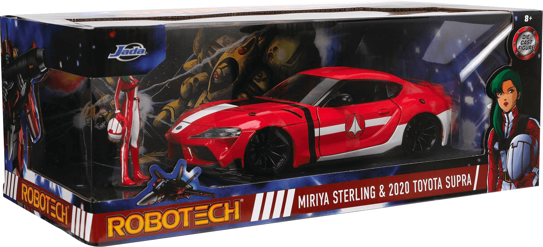 JAD33679 Robotech - 2020 Toyota Supra with Miriya 1:24 Scale Set - Jada Toys - Titan Pop Culture