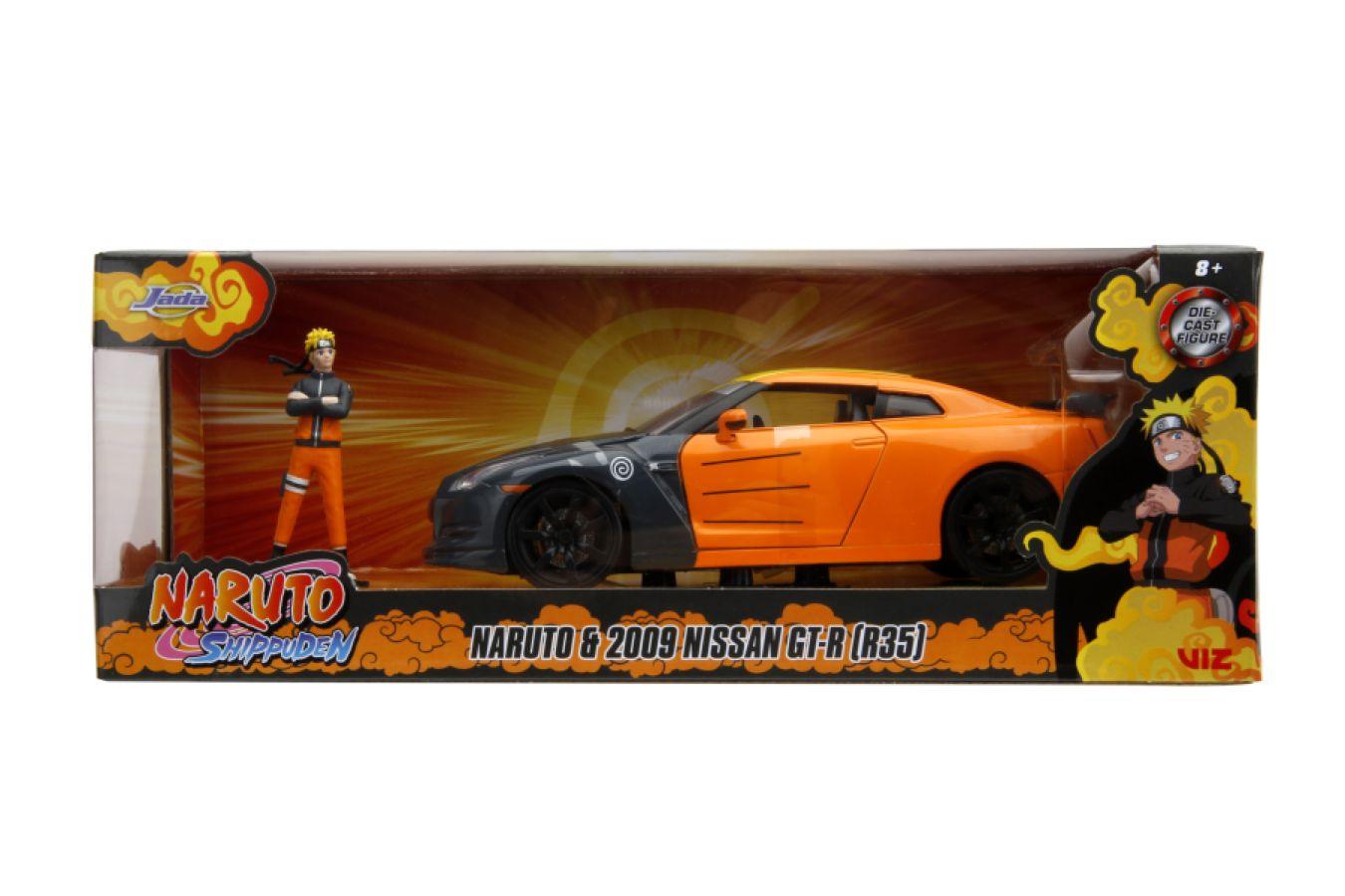 JAD33691 Naruto - Nissan GT-R R35 (2009) 1:24 Scale with Naruto Figure Hollywood Rides Diecast Vehicle - Jada Toys - Titan Pop Culture