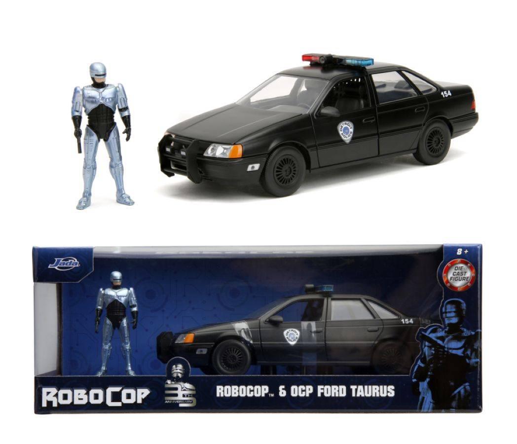 JAD33743 Robocop - 1986 Ford Taurus with Robocop 1:24 Scale Set - Jada Toys - Titan Pop Culture