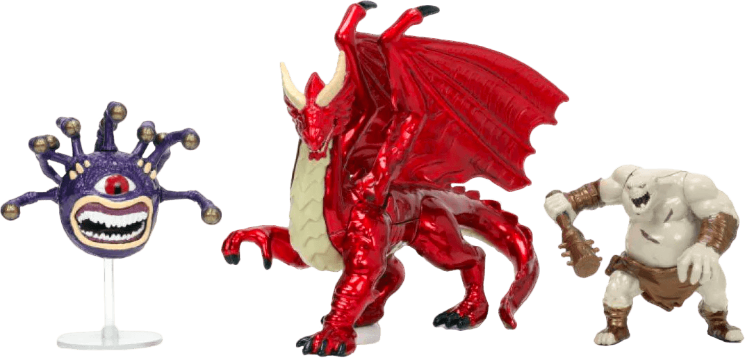 JAD34164 Dungeons & Dragons - 1.65" Metal Figure & Deluxe Metal Figure 3-Pack - Jada Toys - Titan Pop Culture