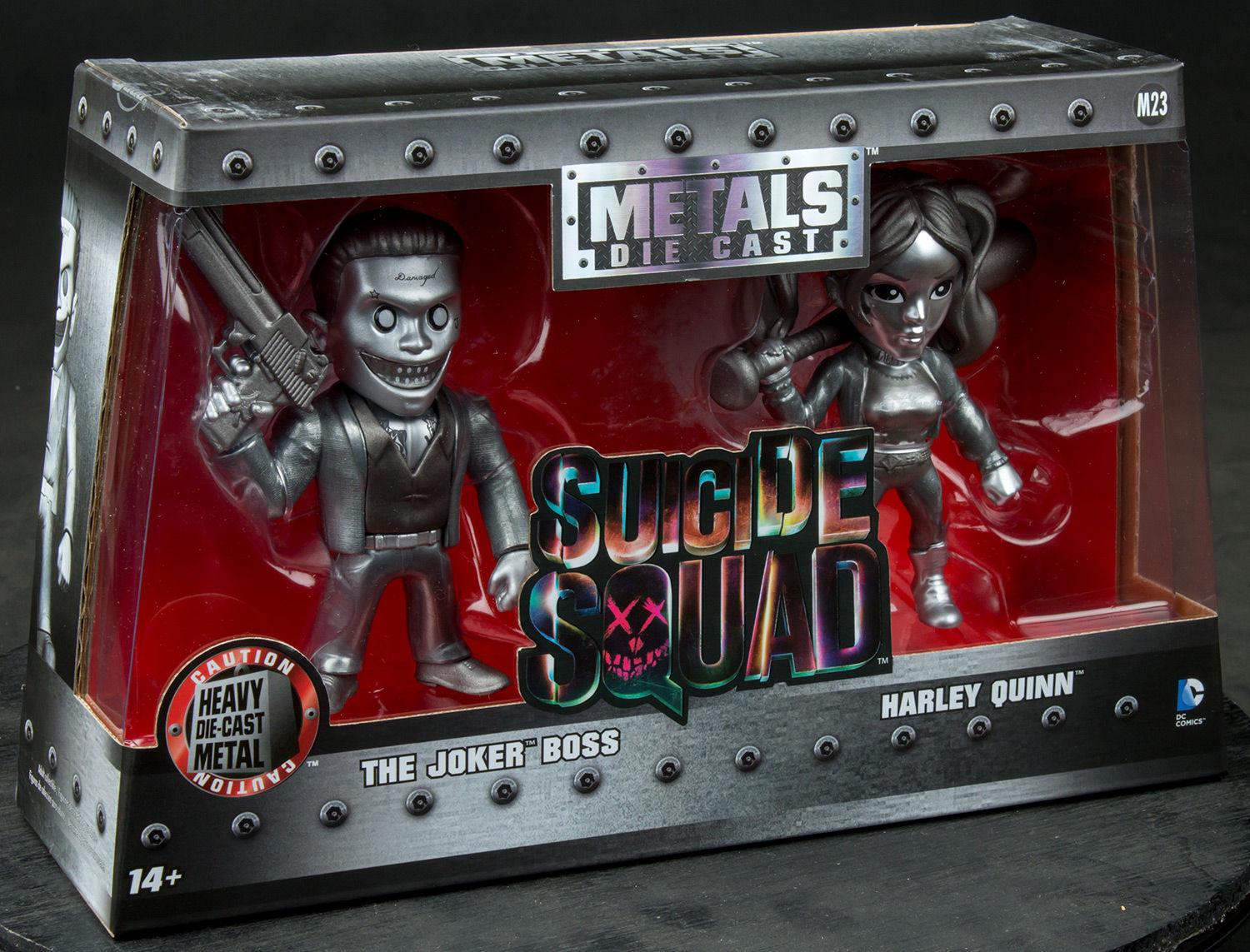 JAD97907 Suicide Squad (2016) - Harley Quinn & Joker US Exclusive 4" Bare Metal 2 Pack - Jada Toys - Titan Pop Culture