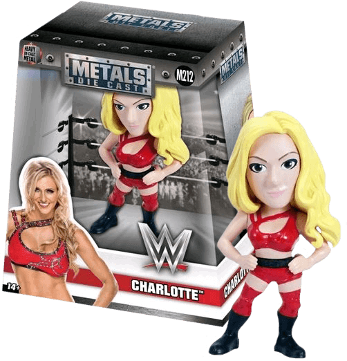 JAD98112 WWE - Charlotte 4" Metals - Jada Toys - Titan Pop Culture