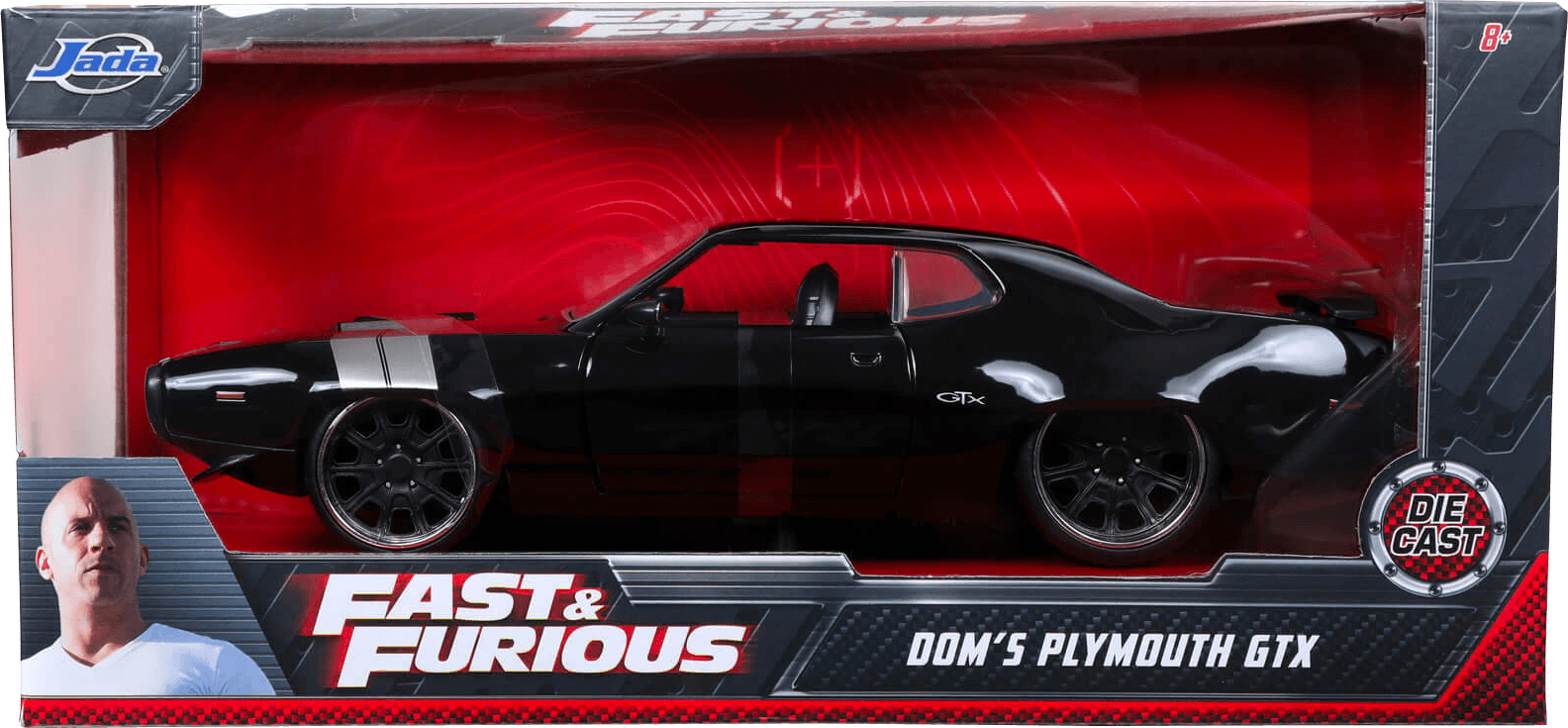 JAD98292 Fast and Furious 8 - Dom's '72 Plymouth GTX 1:24 Scale Hollywood Ride - Jada Toys - Titan Pop Culture