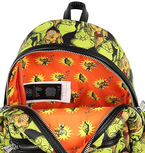 LOUDSSBK0024 Dr Seuss - The Grinch & Max All-Over Print US Exclusive Mini Backpack - Loungefly - Titan Pop Culture